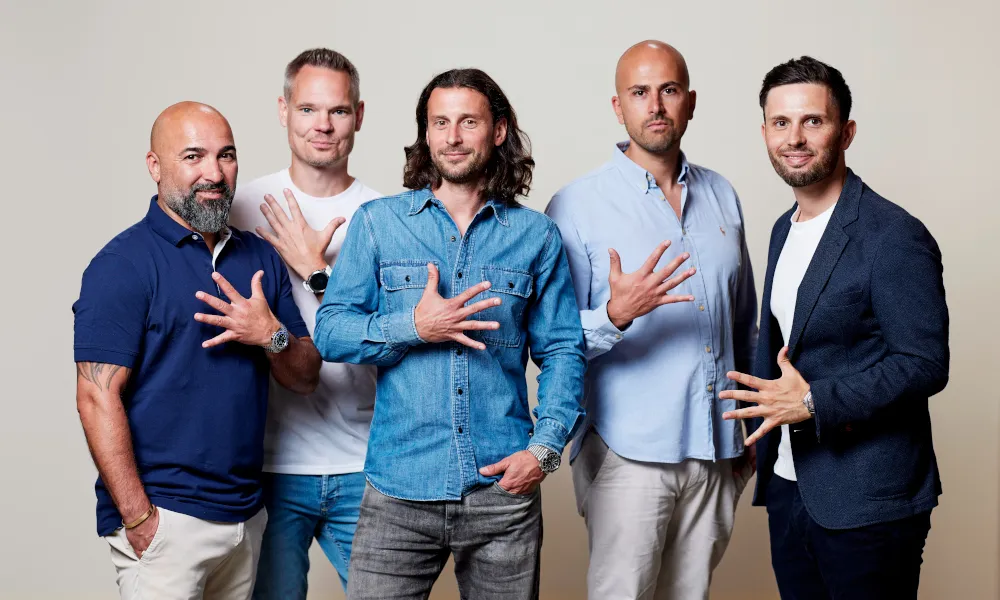 Die fünf Gründer von Elbmatic.