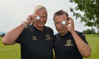 Sie feiern die Spende: Stefan Bloecher und Norbert Dobeleit.