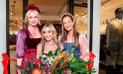 Sie feiern den neuen Store: Franziska Knuppe, Kinga Mathe und Sandy Meyer-Wölden.
