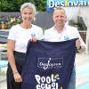 Schirmherrin Franziska van Almsick mit Axel Steinbach ©Desjoyaux Pool School / ABR Pictures