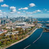 Vogelperspektive auf Exhibition Place, Ontario Place und Downtown Toronto ©Destination Toronto