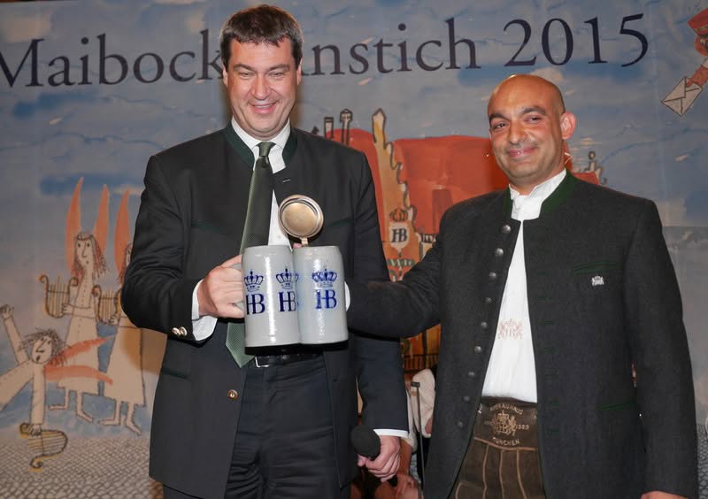 Markus Söder und Hofbräu-Chef Michael Möller